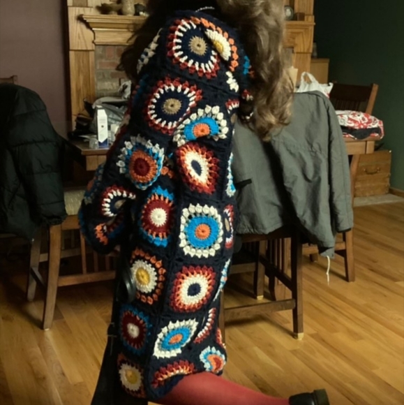 Bohemian hippie vintage cardigan - Picture 3 of 11